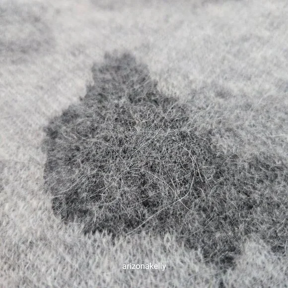 NWOT Grey Knit Camo Scarf Wool Alpaca - Picture 8 of 13